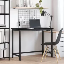   vidaXL asztal Fekete tölgy 80 x 50 x 76,5 cm Műszaki fa és acél