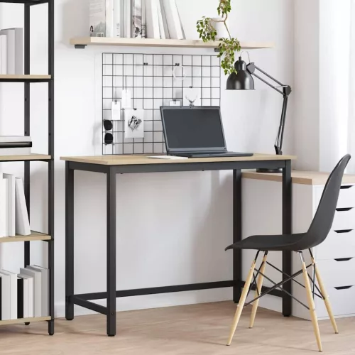 vidaXL asztal Sonoma tölgy 80 x 50 x 76,5 cm Műszaki fa és acél