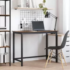   vidaXL asztal Füstölt tölgy 80 x 50 x 76,5 cm Műszaki fa és acél