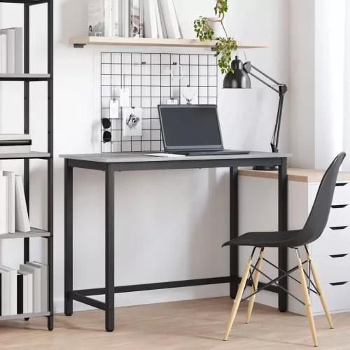 vidaXL asztal Szürke Sonoma 80 x 50 x 76,5 cm Műszaki fa és acél
