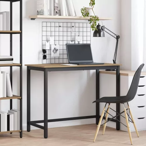 vidaXL asztal Artisan tölgy 80 x 50 x 76,5 cm Műszaki fa és acél