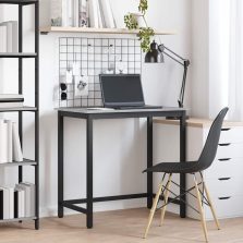   vidaXL asztal Szürke Sonoma 100 x 50 x 76,5 cm Műszaki fa és acél