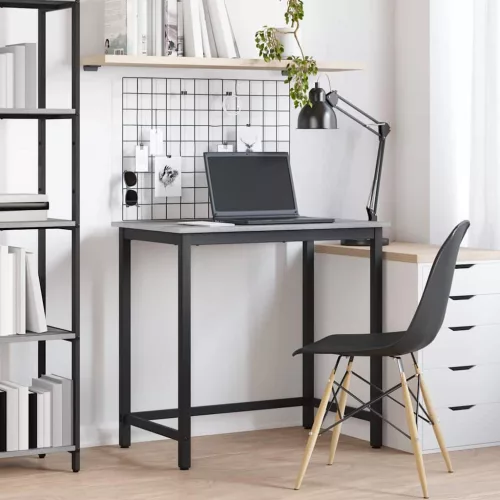 vidaXL asztal Szürke Sonoma 100 x 50 x 76,5 cm Műszaki fa és acél