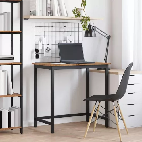 vidaXL asztal Öreg fa 100 x 50 x 76,5 cm Műszaki fa és acél
