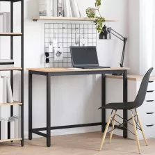   vidaXL asztal Természetes 100 x 50 x 77 cm Műszaki fa és acél