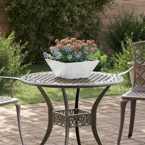 vidaXL Kerti cserép 5 pcs Ezüst 35 x 35 x 15 cm Horganyzott acél