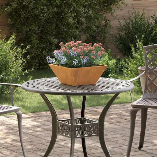 vidaXL Kerti cserép 5 pcs Rozsdás 35 x 35 x 15 cm Időjárásálló acél