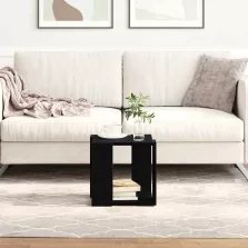   vidaXL Dohányzóasztal Fekete tölgy 32 x 32 x 30 cm Faanyag