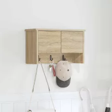   vidaXL Fali Kabáthorog polcokkal Sonoma tölgy 50 x 20 x 30 cm Faanyag