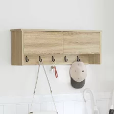   vidaXL Fali Kabáthorog polcokkal Sonoma tölgy 80 x 20 x 30 cm Faanyag