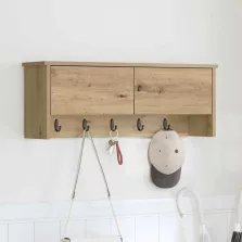   vidaXL Fali Kabáthorog polcokkal Artisan tölgy 80 x 20 x 30 cm Faanyag