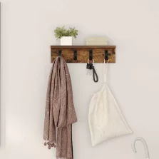   vidaXL Fali Kabáthorog Füstölt tölgy 40 x 10,5 x 10,5 cm Faanyag