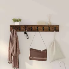   vidaXL Fali Kabáthorog Füstölt tölgy 80 x 10,5 x 10,5 cm Faanyag