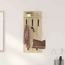   vidaXL Fali Kabáthorog polcokkal Sonoma tölgy 40 x 10 x 90 cm Faanyag