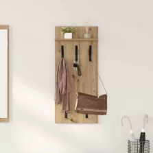   vidaXL Fali Kabáthorog polcokkal Artisan tölgy 40 x 10 x 90 cm Faanyag