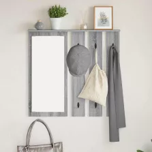   vidaXL Fali Kabáthorog polcokkal Szürke sonoma 84 x 10 x 80 cm Faanyag