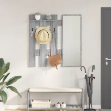   vidaXL Fali Kabáthorog Szürke Sonoma 100 x 10 x 100 cm Faanyag