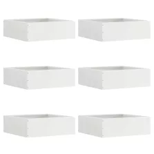 vidaXL Fűszegélyezés 6 pcs Fehér 40 x 40 x 13 cm Acél
