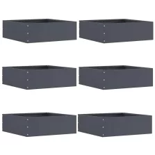 vidaXL Fűszegélyezés 6 pcs Antracit 40 x 40 x 13 cm Acél