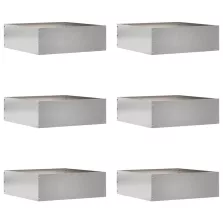  vidaXL Fűszegélyezés 6 pcs Ezüst 40 x 40 x 13 cm Rozsdamentes acél