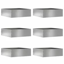   vidaXL Fűszegélyezés 6 pcs Ezüst 40 x 40 x 13 cm Horganyzott acél