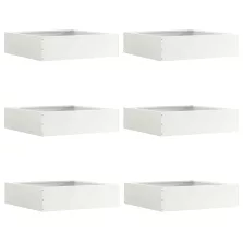 vidaXL Fűszegélyezés 6 pcs Fehér 50 x 50 x 13 cm Acél