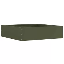vidaXL Fűszegélyezés Oliva zöld 50 x 50 x 13 cm Acél