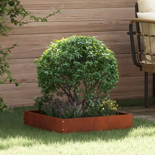 vidaXL Fűszegélyezés 6 pcs Rozsdás 50 x 50 x 13 cm Időjárásálló acél