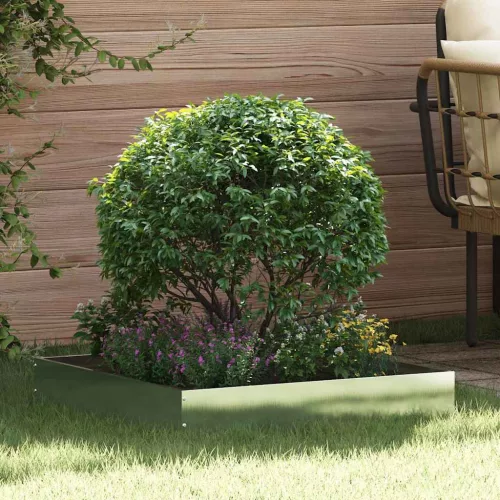 vidaXL Fűszegélyezés 6 pcs Ezüst 60 x 60 x 13 cm Rozsdamentes acél