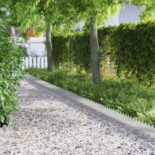   vidaXL Gyepszegélyek 20 pcs Ezüst 103 x 0,05 x 22 cm Rozsdamentes acél