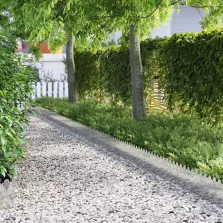   vidaXL Gyepszegélyek 10 pcs Ezüst 103 x 0,05 x 22 cm Horganyzott acél