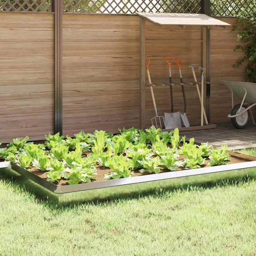 vidaXL Csiga kerítés 16 pcs Ezüst 50 x 3,5 x 25 cm Horganyzott acél