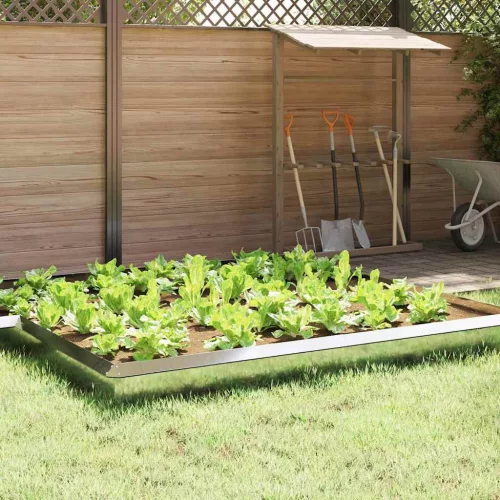 vidaXL Csiga kerítés 4 pcs Ezüst 100 x 3,5 x 25 cm Horganyzott acél