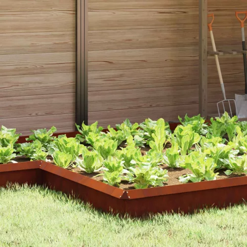 vidaXL Csiga kerítés Rozsdás 13,5 x 13,5 x 25 cm Időjárásálló acél