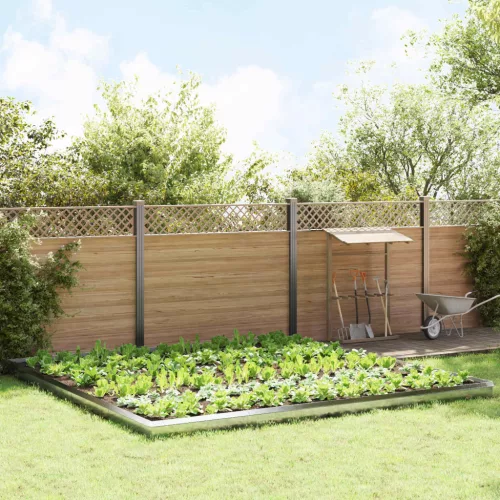 vidaXL Csiga kerítések 20 pcs Ezüst Rozsdamentes acél