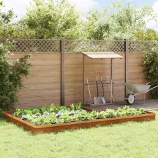   vidaXL Csiga kerítések 16 pcs Rozsdás Időjárásálló acél