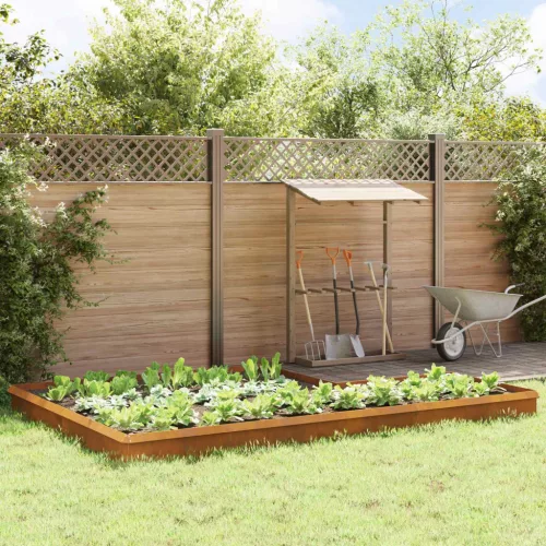 vidaXL Csiga kerítések 16 pcs Rozsdás Időjárásálló acél