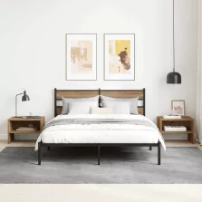   vidaXL Éjjeliszekrény 2 pcs kézműves tölgy 40 x 40 x 30 cm Faanyag