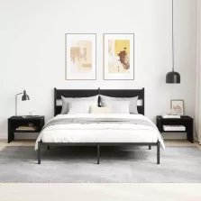   vidaXL Éjjeliszekrény 2 pcs Musta tammi 40 x 40 x 30 cm Faanyag