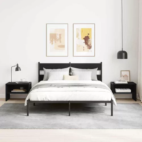 vidaXL Éjjeliszekrény 2 pcs Musta tammi 40 x 40 x 30 cm Faanyag