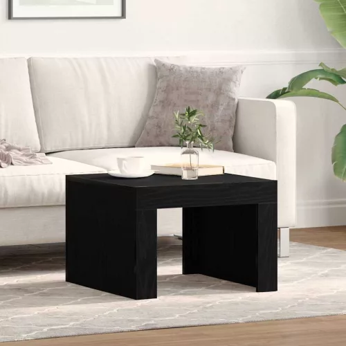 vidaXL Dohányzóasztal Fekete tölgy 50 x 50 x 35 cm Faanyag