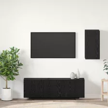   vidaXL Fali TV Szekrény Fekete tölgy 30,5 x 30 x 60 cm Faanyag