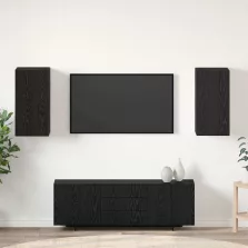   vidaXL Fali TV Szekrény 2 pcs Fekete tölgy 30,5 x 30 x 60 cm Faanyag