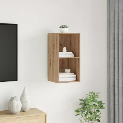 vidaXL TV szekrény polcokkal kézműves tölgy 37 x 37 x 72 cm Faanyag