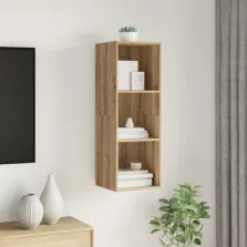   vidaXL TV szekrény polcokkal kézműves tölgy 37 x 37 x 107 cm Faanyag