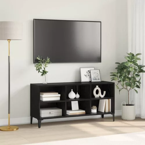 vidaXL TV szekrény garnitúra Fekete 103,5 x 30 x 50 cm Faanyag