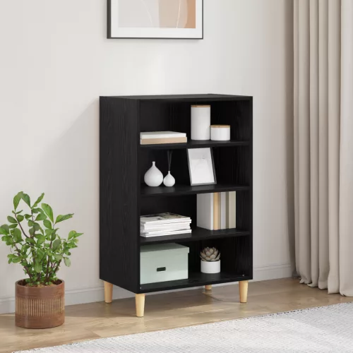 vidaXL Széf polcokkal Musta tammi 57 x 35 x 90 cm Faanyag