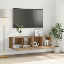   vidaXL TV szekrény garnitúra 2 pcs Barna 60 x 30 x 30 cm Faanyag