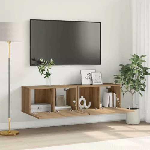 vidaXL TV szekrény garnitúra 2 pcs Barna 60 x 30 x 30 cm Faanyag