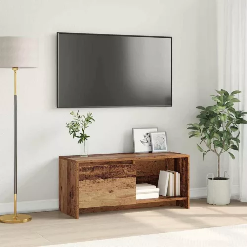 vidaXL TV szekrény garnitúra Öreg fa 90 x 35 x 40 cm Faanyag